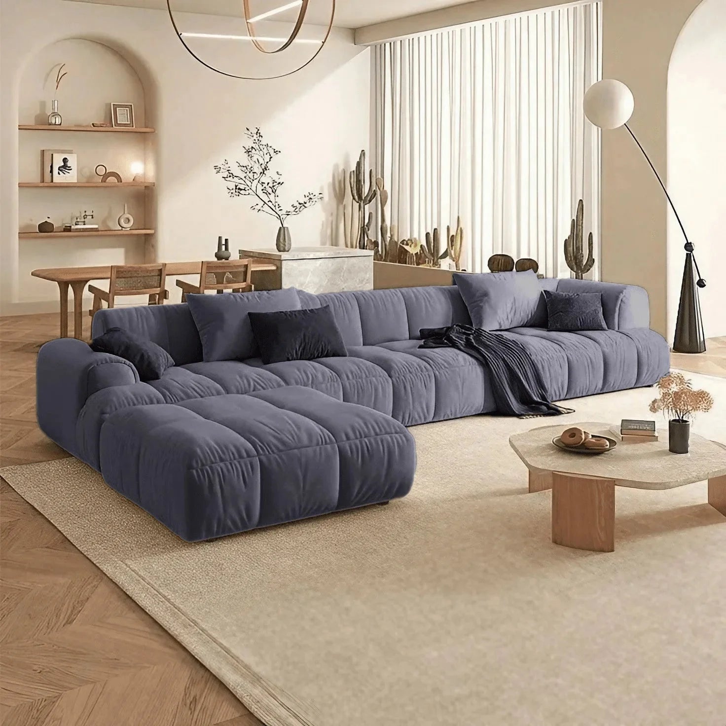 ركنة مودرن خشب زان 300×180سم