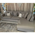 ركنة مودرن شكل L خشب زان، 280x75x180 سم