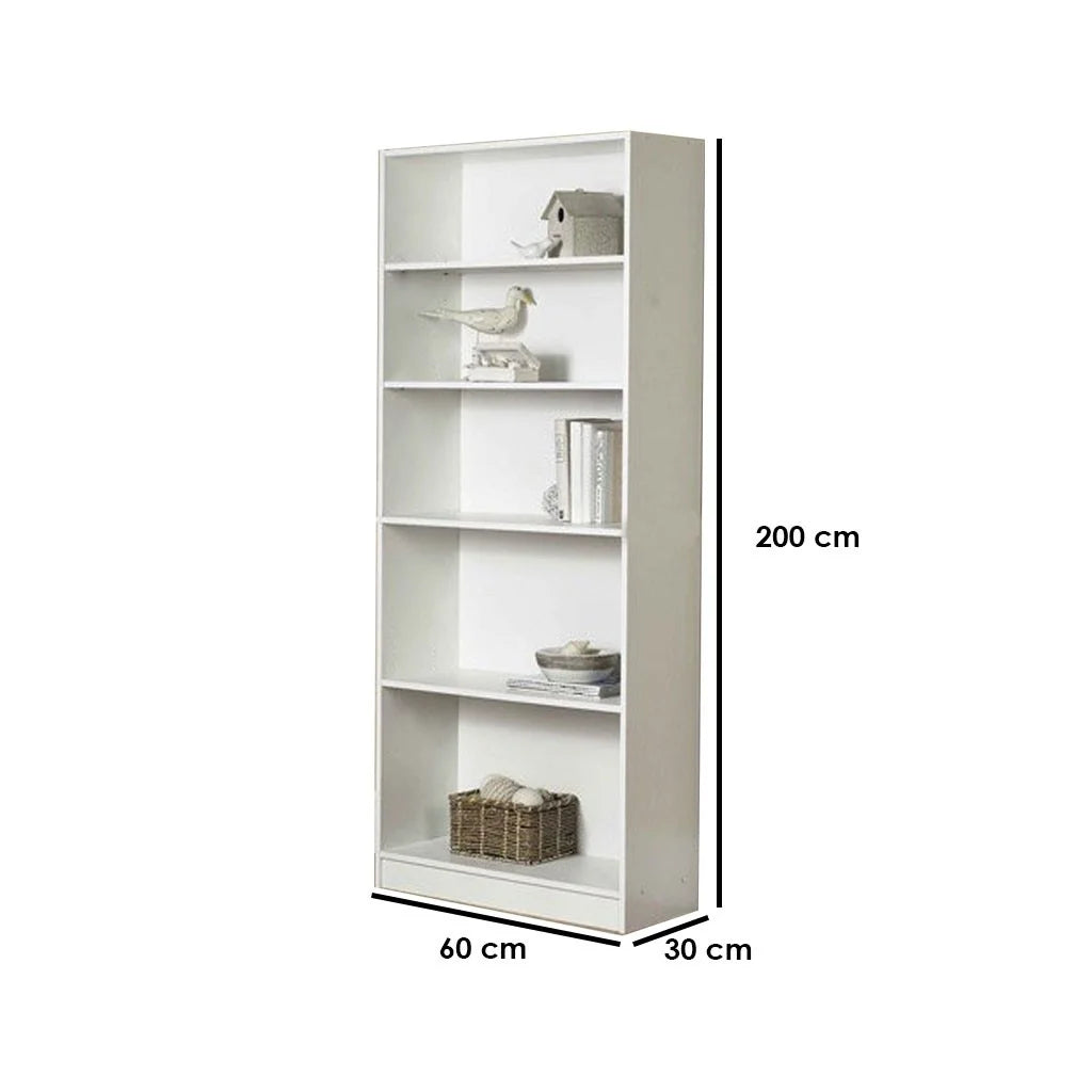 مكتبة ام دي اف أبيض – 200×30×75 سم
