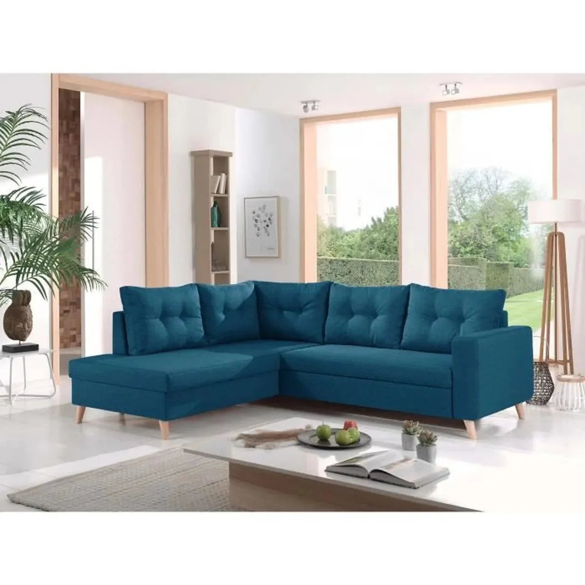ركنة سرير سحارة خشب زان 280×180سم